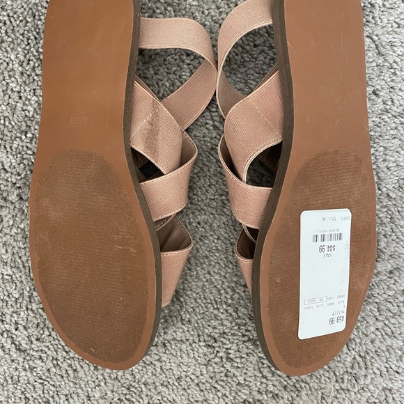 NWT sandals, strappy ankle tan.  Never worn. - Picture 3 of 4